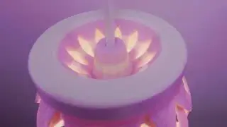 Wovenly Lamp in Pink