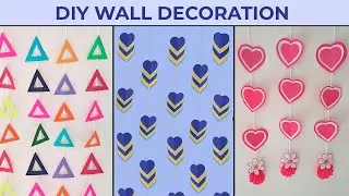 3 Cool and Colorful Decoration Ideas with Paper | Last Minute Decoration ideas | Quick Wall decor