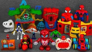 Marvel Spiderman Toys Unboxing Review | VenomVersus Venomsaurus Dino-Webs Treehouse vs Stark Tower