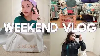 weekend vlog: SINBONO vegan handbag, GRWM, Sunday planning and Grocery haul!