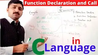 Function Declaration and  Call in C Language || Function Prototype in C Programming || TARIQ IQBAL