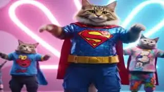 Cats dancing for high beats