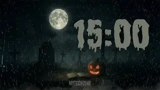 15 Minute Halloween Timer ⏰ &ndash; Silent Countdown | Graveyard Scene