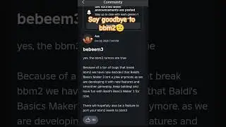 goodbye my fav game... #bbm2#roblox #baldisbasics