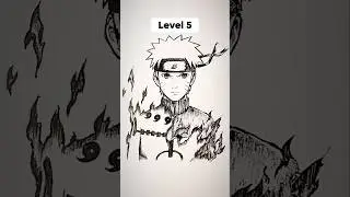 How to Draw Naruto in different levels 😳 #shorts #anime #drawing