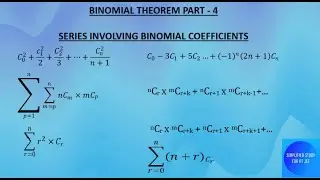 JEE Mains & Advanced| Series involving Binomial Coefficients | Binomial Theorem-4