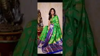 LIGHT WEIGHT BONGA SILK WITH WEAVING MEENA BUTIS WITH PAITHANI BORDERS