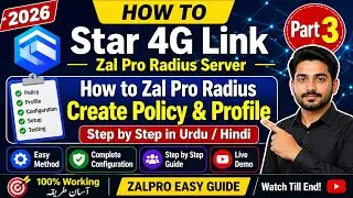 How to Zal Pro radius create policy and profile ll create policy and profile ll star4glink 2025