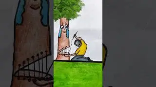 🥹&ldquo;When Love Saved the Tree &mdash; A Heartfelt Lesson for Humanity&rdquo; |  #shorts #drawing #art #savenature