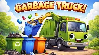 Garbage Picking Truck | 3d Cartoon Video Of Truck JCB And Street Vehicles |KIDS CARTOON!!