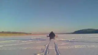 Snow mobile powered with two RC engines