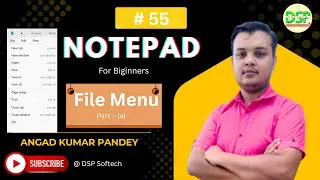 File Menu in Notepad || Notepad tutorials || Notepad for beginners by #angadpandey #adca #adca