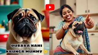 Our Naughty Pug jojo vs Mom &ndash; You&rsquo;ll Laugh Hard | angry pug puppy vlog | cute dog vlog 