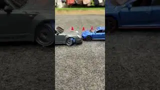 RC Burnout Kings: Porsche 911 vs Civic! 🚗🔥 #Shorts