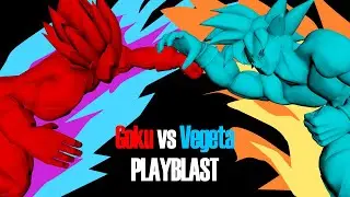 [3D] Goku vs Vegeta Animation Pass 1