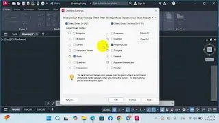 Object Snap (F3) Settings in Auto CAD