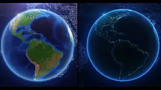 3D Globe, flight routes animation, data visualization