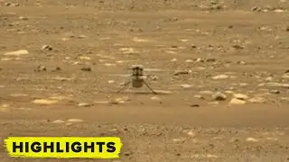 ZOOMED IN! First image and video from Ingenuity's first flight (Watch it here)