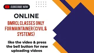 BMRCL EXAM 2023 | MAINTAINER( CIVIL & SYSTEMS ) AND TRAIN OPERATOR SYLLABUS