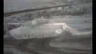 Thermal imager footage of Chieftain and Challenger tanks, 1984.