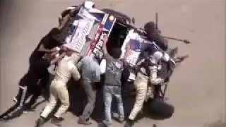 Dakar 2019 | Stage 7 | Jump and overturn Sergey Karyakin | #Dakar2019