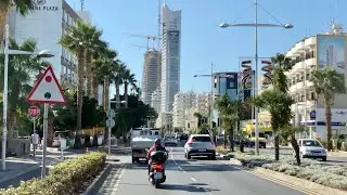 Bus ride in Limassol from Mediterranean Beach Hotel to Era Olympia store. Bus 30, seaside road.