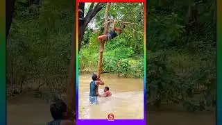 Swimming in water Fun 🥳🤩😛 पानी में मस्ती #music #fun #shortvideo #nature #river