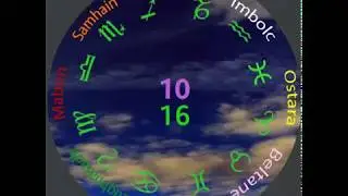 animated Wiccan Sky with zodiac watch face for Samsung Gear by Anya Davis