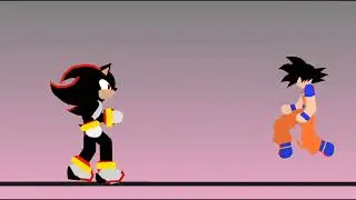 Goku vs sonic fight #stickman