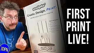 $199 Sculpto 3D Printer - FIRST PRINT LIVE!