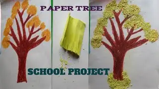 DIY Paper Tree Projects | How to Make Paper Tree Collage |Origami paper tree#school project