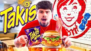 TRYING THE NEW WENDYS TAKIS COLLAB