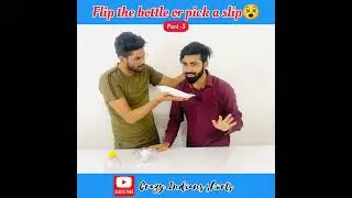 Flip the bottle or pick a slip with punishment  PART-5🤓🤓 | #funny #challenge #game #funnyshorts