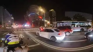 中秋連假舒暢的台北夜騎(後座360度環景視角，滑動影片畫面可以轉動視角)...SYM大野狼#SB300#motovlog#Lofi旋律#台灣Taiwan.2025.10.05
