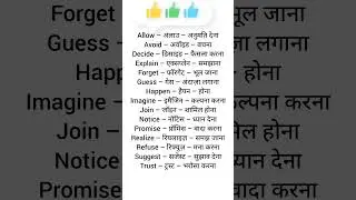 Daily Use English Words with Hindi Meaning 🔥