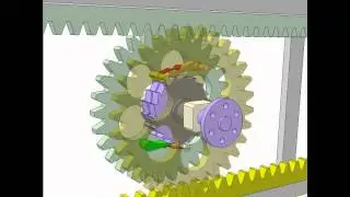 Converting two way linear motion into one way rotation 1