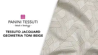 Tessuto Jacquard Geometria Toni Beige