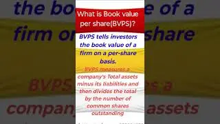 What is BVPS#trendingshorts #stock #stockmarket #education #sharemarket#valueinvesting#ytshorts