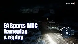 Beautiful darkness and snowy scnery. EA Sports WRC quic play. #13 Ford Puma Rally1. Rally Poland.