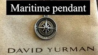 David Yurman Maritime Pendant Enhancer: Silver Compass Black Diamond: Nautical mens jewelry fasion
