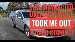 Near-Death on Two Wheels! Distracted Driver Almost Takes Me Out!!! Clown!!!
