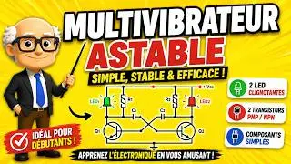 Multivibrateur astable à transistor led électronique multivibrator diy