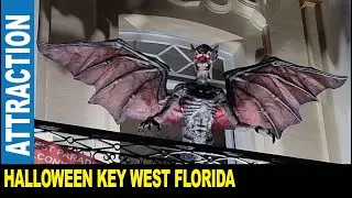 Halloween in Key West Florida scary displays skeletons masks costumes street events | Jarek in USA