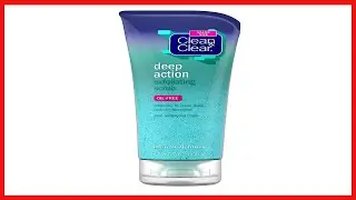 Clean & Clear Oil Free Deep Action Exfoliating Facial Scrub, Cooling Daily Face Wash