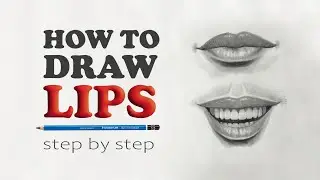 The only lips drawing tutorial you will ever need!  Follow along step by step!