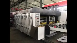 Corrugated cardboard carton box printing slotter rotary die cutter vibration stacker machine