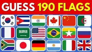 🚩 190 Countries Guess the Flag Quiz 🌏 | Are you Smart to Guess all the Flags? 😎