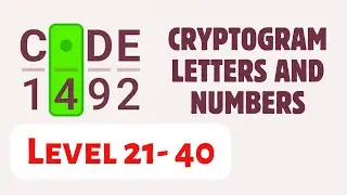 Cryptogram Letters and Numbers  | Level 21-40 | [Answers]