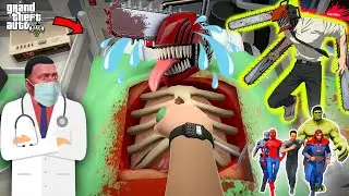 Franklin Doing Operation for Save chainsaw man in GTA5 | Operation for chainsaw man | A.K GAME WORLD