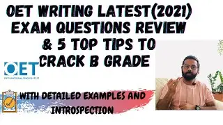 OET Writing Latest 2022 Exam Questions Review Class & 5 Top Tips to Crack B Grade| OET with MNC